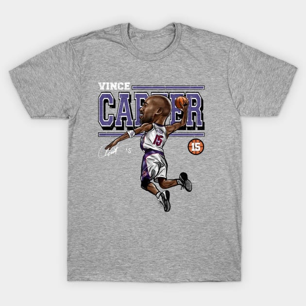 Vince Carter Toronto Cartoon T-Shirt by MASTER_SHAOLIN